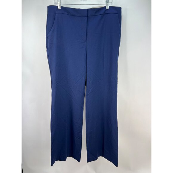 Chico's Pants - Chicos So Slimming Navy Trousers Size 16R / 3R Polyester Blend New With Tags